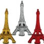 Lot of 3 Eiffel Tower Paris France retro boho europe appliques iron-on patches
