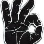 OK okay hand sign signal logo retro applique iron-on patch new S-796