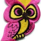 Owl bird of prey hoot animal wildlife applique iron-on patch new S-291