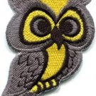 Owl bird of prey hoot animal wildlife applique iron-on patch new S-683