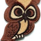 Owl bird of prey hoot animal wildlife applique iron-on patch new S-681