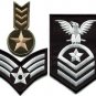 Lot of 3 army military insignia rank biker retro appliques iron-on patches M-4