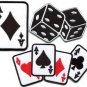Lot of 3 poker ace playing cards dice lady luck applique iron-on patches new L-4
