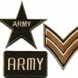 Lot of 3 army military insignia rank biker retro appliques iron-on patches M-3