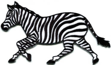 Zebra african equid wild horse safari wildlife applique iron-on patch new S-581