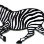 Zebra african equid wild horse safari wildlife applique iron-on patch new S-581