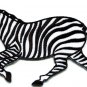 Zebra african equid wild horse safari wildlife applique iron-on patch new S-581