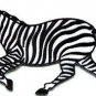 Zebra african equid wild horse safari wildlife applique iron-on patch new S-581