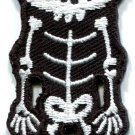 Skull skeleton goth emo horror splatter biker applique iron-on patch new S-256
