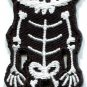 Skull skeleton goth emo horror splatter biker applique iron-on patch new S-256