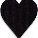 Black heart suit playing cards biker retro poker applique iron-on patch S-657