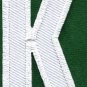Letter K english alphabet language school applique iron-on patch new S-857