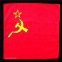 Soviet hammer & sickle flag bandana handkerchief headwrap biker 20X20 in. new
