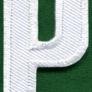 Letter P english alphabet language school applique iron-on patch new S-862