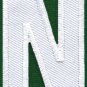 Letter N english alphabet language school applique iron-on patch new S-861