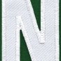 Letter N english alphabet language school applique iron-on patch new S-861