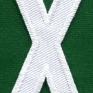 Letter X english alphabet language school applique iron-on patch new S-867