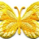 Butterfly hippie yellow applique iron-on patch S-168