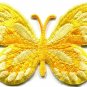 Butterfly hippie yellow applique iron-on patch S-168