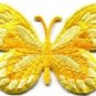 Butterfly hippie yellow applique iron-on patch S-168