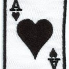 Ace of Hearts playing cards retro biker applique iron-on patch S-11 WE SHIP ANYWHERE FOR FREE!