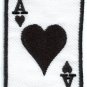 Ace of Hearts playing cards retro biker applique iron-on patch S-11 WE SHIP ANYWHERE FOR FREE!