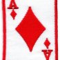 Ace of Diamonds playing cards retro biker rat pack applique iron-on patch S-10 FREE DELIVERY!