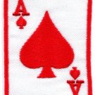 Ace of Spades playing card retro poker applique iron-on patch S-14 WORLWIDE DELIVERY IS FREE!