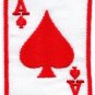 Ace of Spades playing card retro poker applique iron-on patch S-14 WORLWIDE DELIVERY IS FREE!