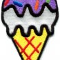 Ice cream cone 70s retro fun dessert sweets kids applique iron-on patch S-200 SHIPPING IS FREE!