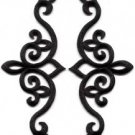 Black trim fringe leaves boho sew applique iron-on patches pair new S-1122 FREE WORLDWIDE DELIVERY!