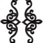 Black trim fringe leaves boho sew applique iron-on patches pair new S-1122 FREE WORLDWIDE DELIVERY!