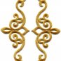 Gold trim fringe leaves glitter applique iron-on patches pair new S-1118 WORLDWIDE DELIVERY IS FREE!