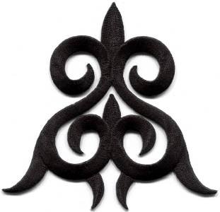 Black trim fringe boho retro chic sew applique iron-on patch new S-1168 FREE WORLDWIDE DELIVERY!