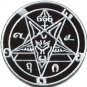 Satanic goat's head Baphomet pentagram applique iron-on patch G-162 WE SHIP ANYWHERE FOR FREE!