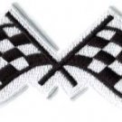 Checkered flag car racing embroidered applique iron-on patch S-1132 WE SHIP ANYWHERE FOR FREE!