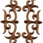 Brown trim fringe boho sew applique iron-on patches pair new S-1109 WORLDWIDE DELIVERY IS FREE!