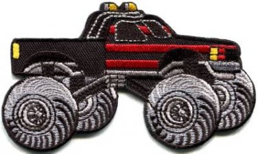 Monster truck 4 X 4 pickup auto applique iron-on patch new S-1130 FREE WORLDWIDE DELIVERY!