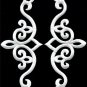 White trim fringe leaves sew applique iron-on patches pair new S-1121 WE SHIP ANYWHERE FOR FREE!