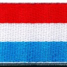 Flag of Luxembourg Europe sewing sew applique iron-on patch Medium new S-1142