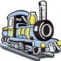 Train engine choo choo railroad retro applique iron-on patch S-319 WE SHIP ANYWHERE FOR FREE!