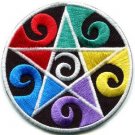 Wiccan pentagram pentacle wicca witchcraft applique iron-on patch S-1057 WORLDWIDE DELIVERY IS FREE!
