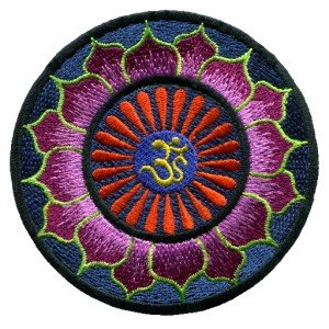 Aum om infinity hindu yoga trance applique iron-on patch T-4 FREE SHIPPING WORLDWIDE!