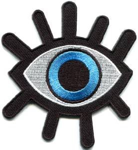 Eye eyeball tattoo wicca occult goth applique iron-on patch S-1045 WORLDWIDE DELIVERY IS FREE!