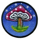 Mushroom retro 70's hippie love peace weed applique iron-on patch new T-22