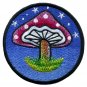 Mushroom retro 70's hippie love peace weed applique iron-on patch new T-22
