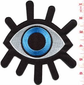 Eye eyeball tattoo wicca occult BIG 5 X 6 in. applique iron-on patch S-1045 FREE SHIPPING WORLDWIDE!