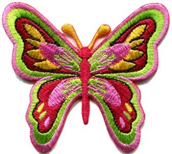 Butterfly insect retro hippie boho applique iron-on patch new S-178 WORLDWIDE DELIVERY IS FREE!
