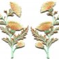 Carnation spray pair flowers floral applique iron-on patch S-731 FREE SHIPPING WORLDWIDE!