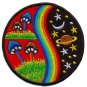 Mushroom rainbow hippie cosmic boho retro applique iron-on patch T-24 WE SHIP ANYWHERE FOR FREE!